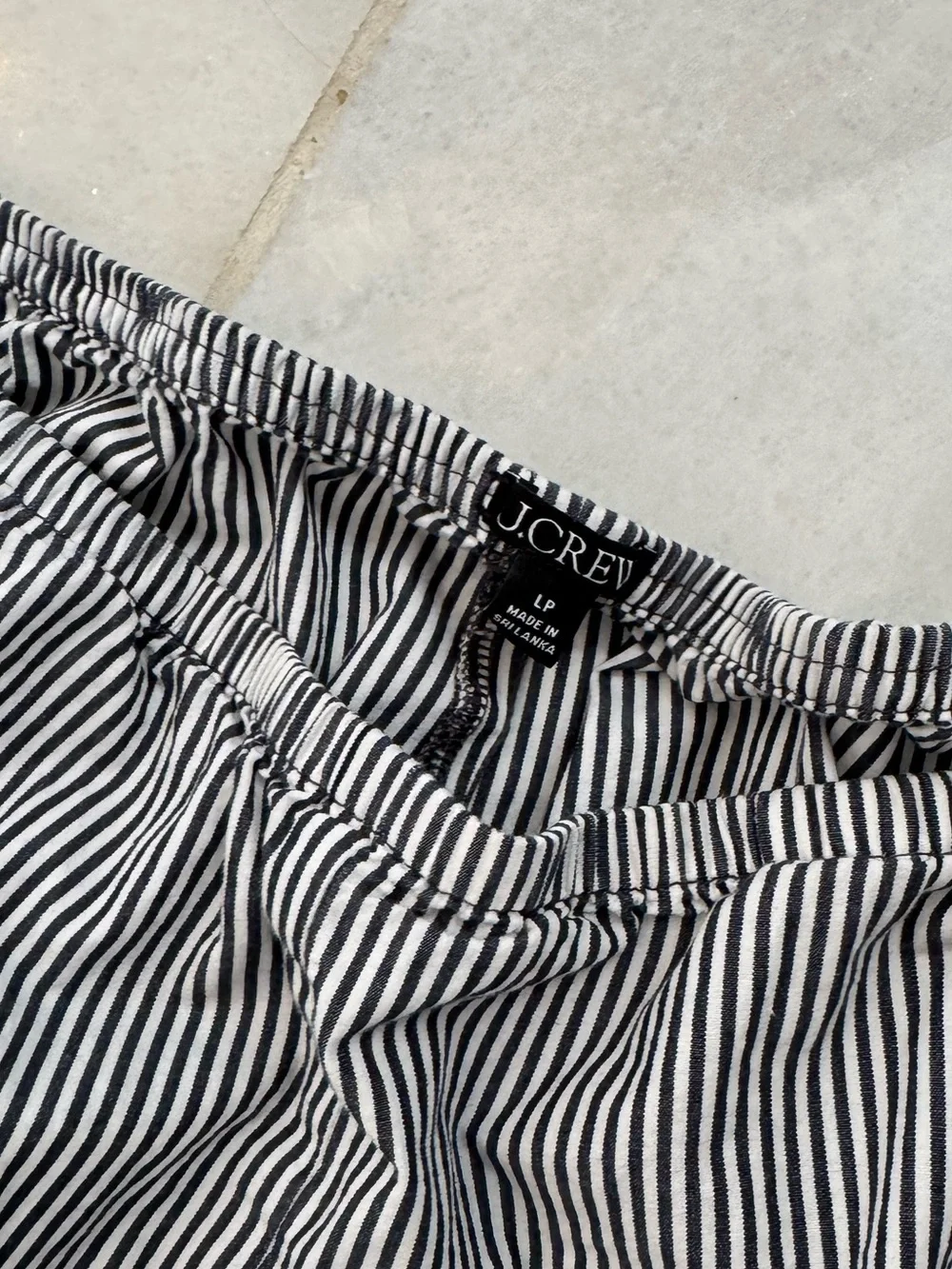 J crew striped Oxford cotton poplin cosmo pant size large petite